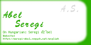 abel seregi business card